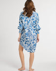 MILLE Clothing Holly Mini Dress in Blue Hibiscus