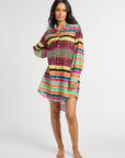 MILLE Clothing Holly Mini Dress in Ibiza Stripe