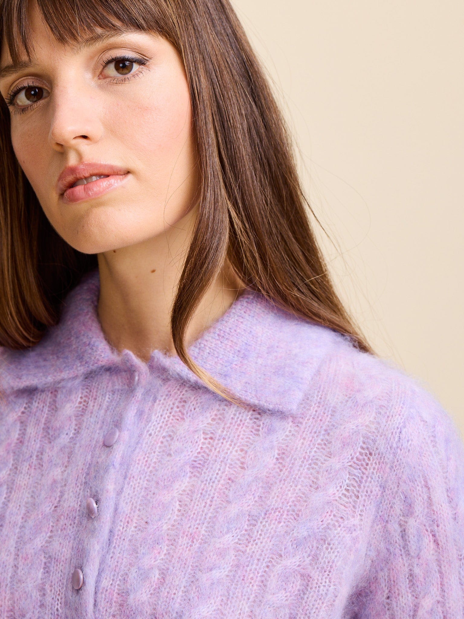 MILLE Clothing Ingrid Henley in Lilac