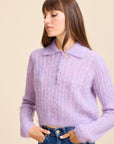 MILLE Clothing Ingrid Henley in Lilac