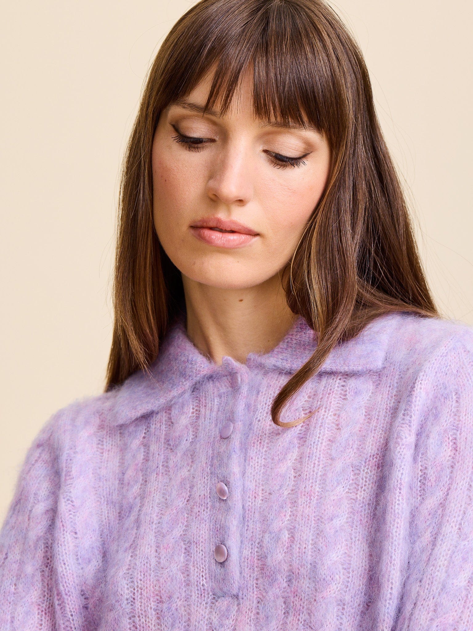 MILLE Clothing Ingrid Henley in Lilac