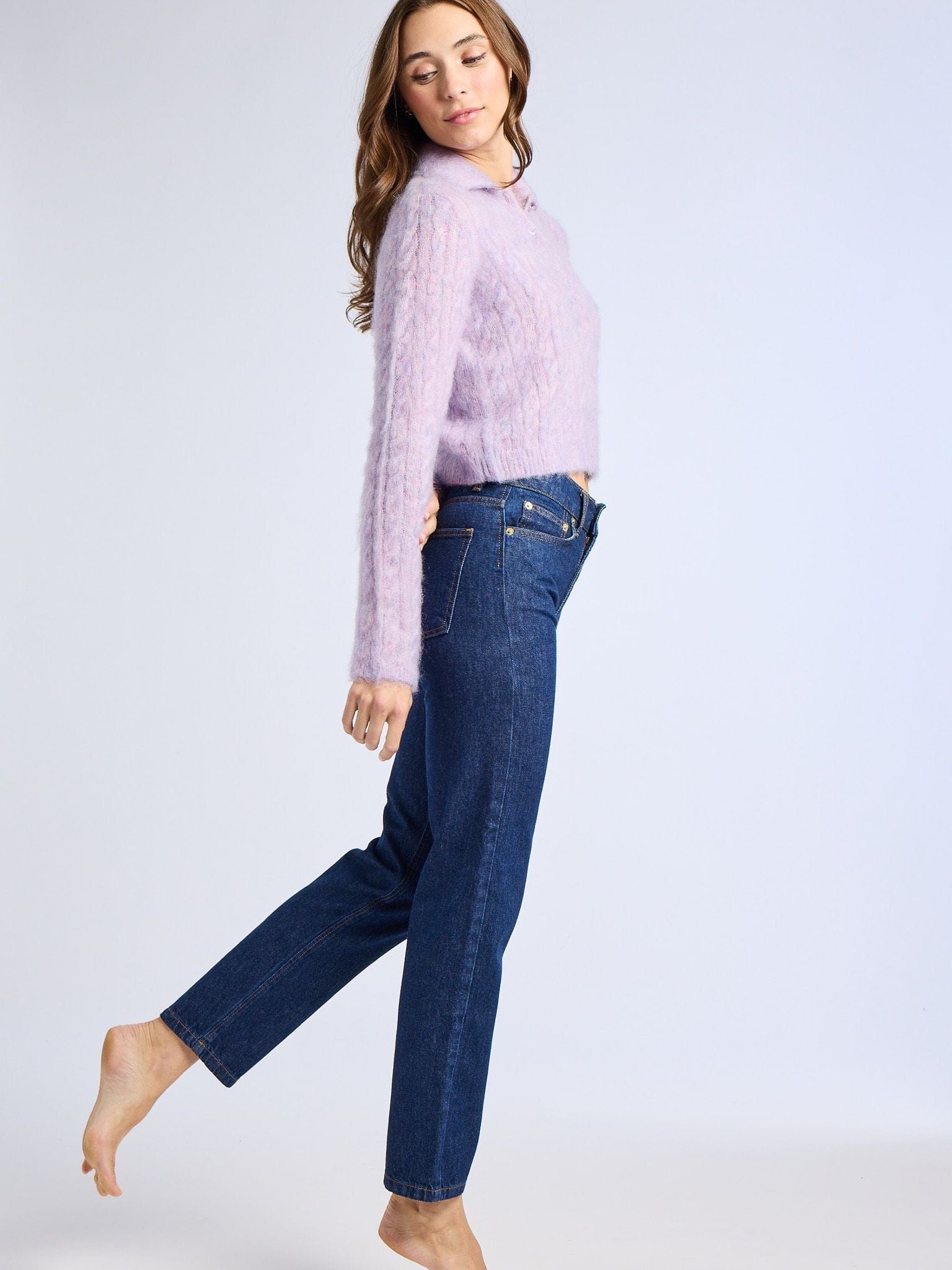 MILLE Clothing Ingrid Henley in Lilac