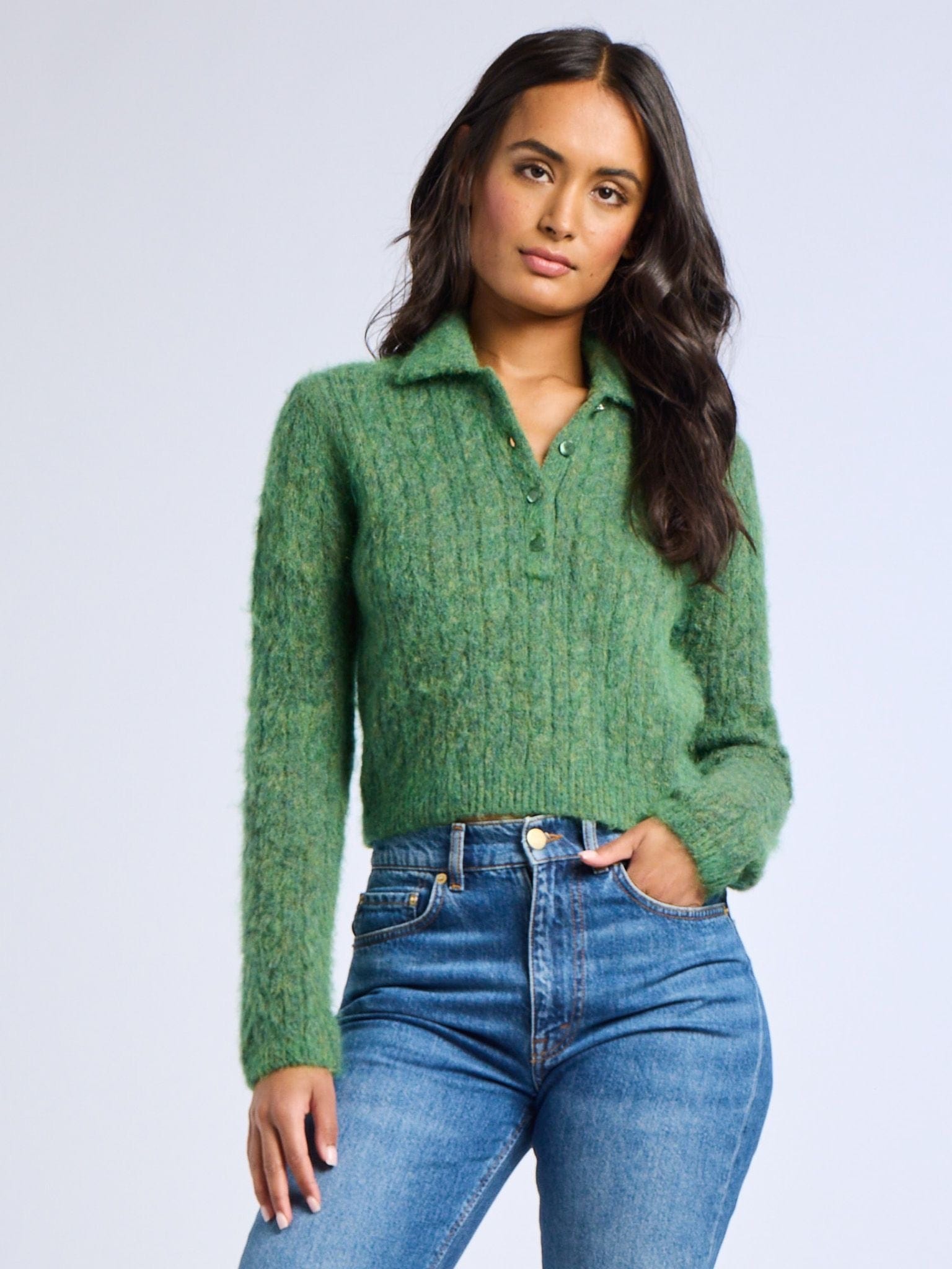 MILLE Clothing Ingrid Henley in Pine