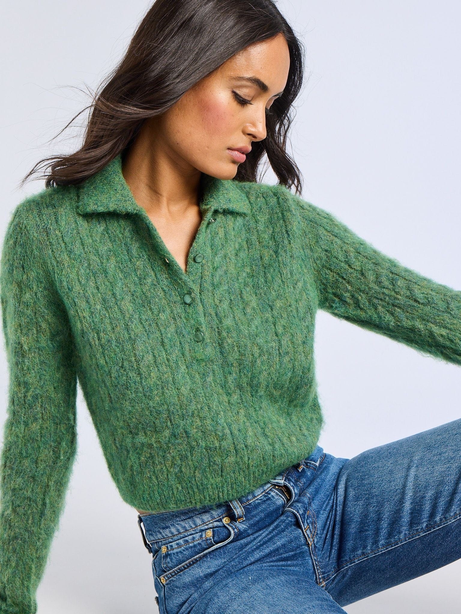 MILLE Clothing Ingrid Henley in Pine