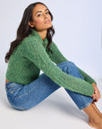 MILLE Clothing Ingrid Henley in Pine