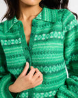 MILLE Clothing Irene Cardigan in Kelly Fairisle