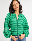 MILLE Clothing Irene Cardigan in Kelly Fairisle