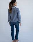 MILLE Clothing Irene Top in Chambray & Lace