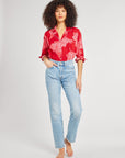 MILLE Clothing Iris Top in Crimson Floral