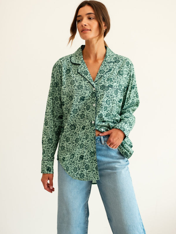 Iris Top in Jade Floral — view 15
