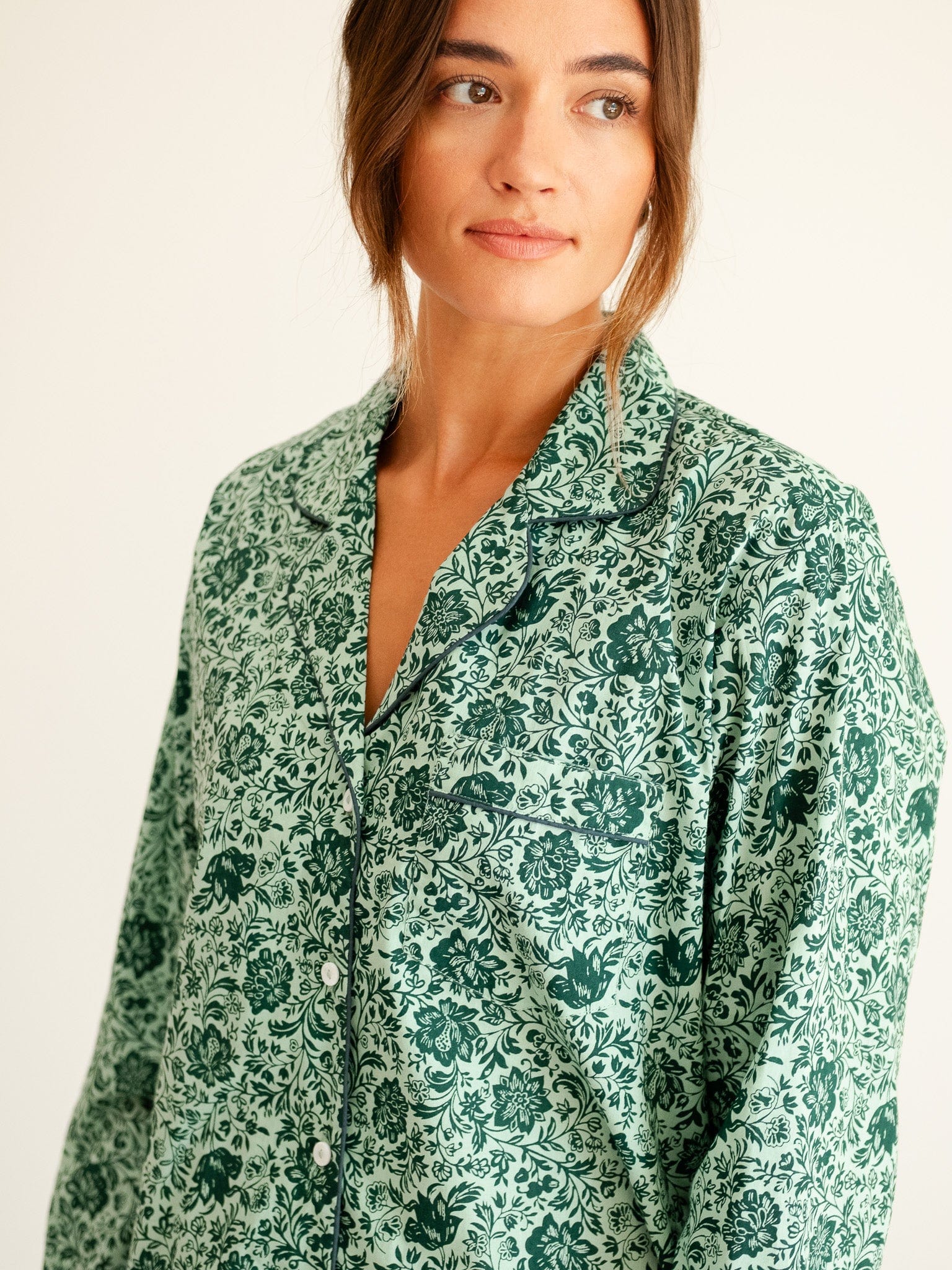 MILLE Clothing Iris Top in Jade Floral