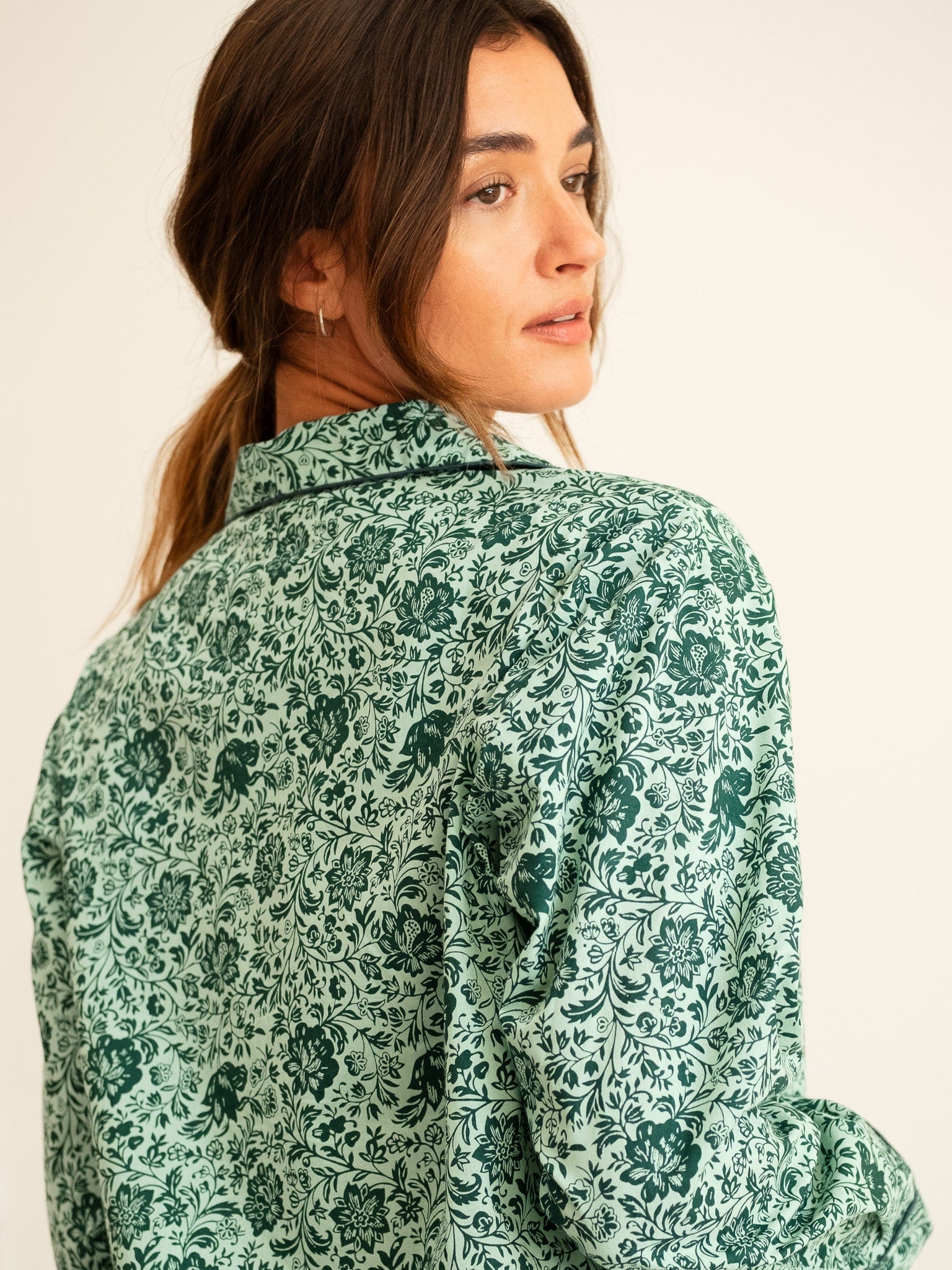 MILLE Clothing Iris Top in Jade Floral