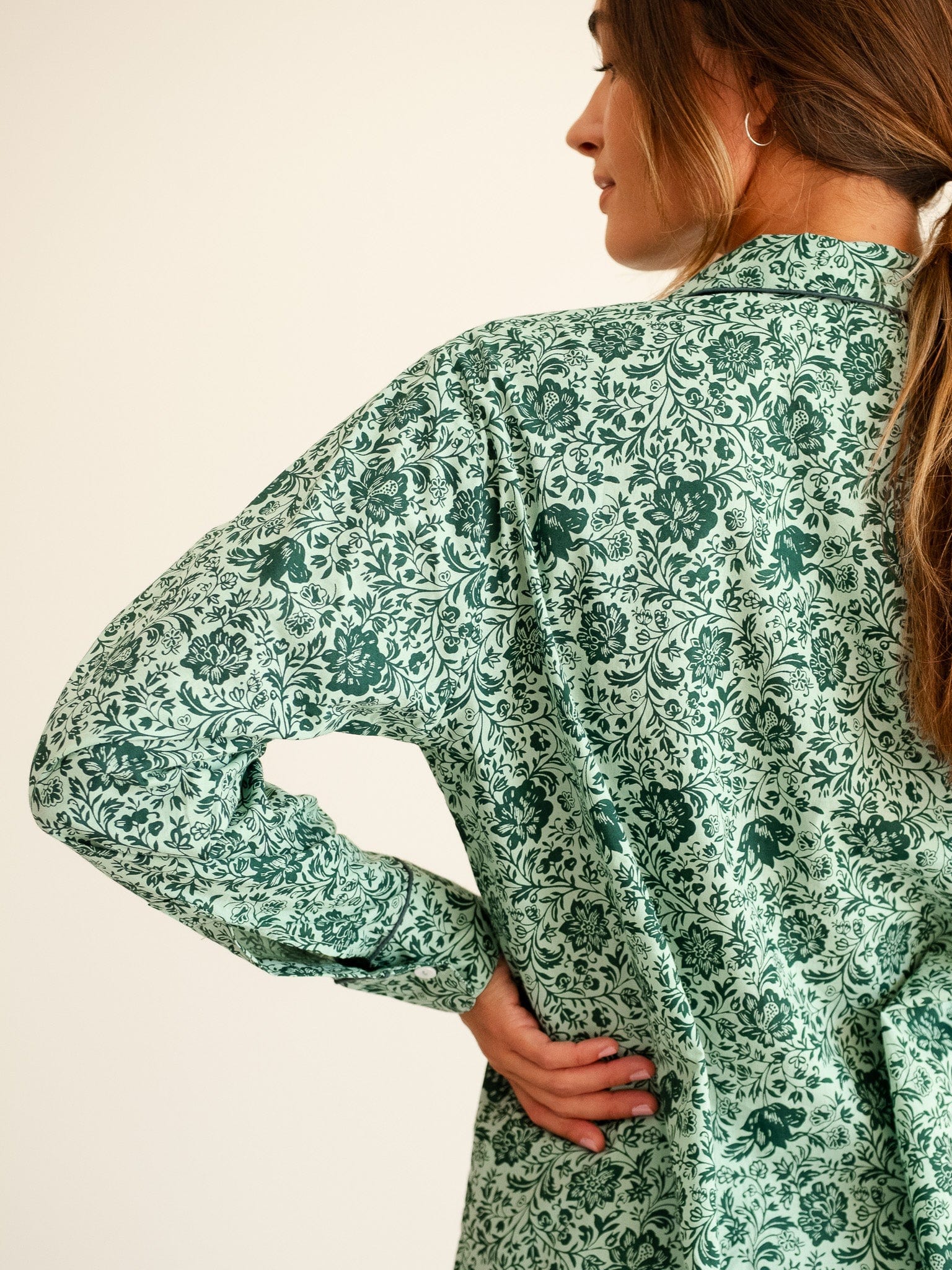 MILLE Clothing Iris Top in Jade Floral