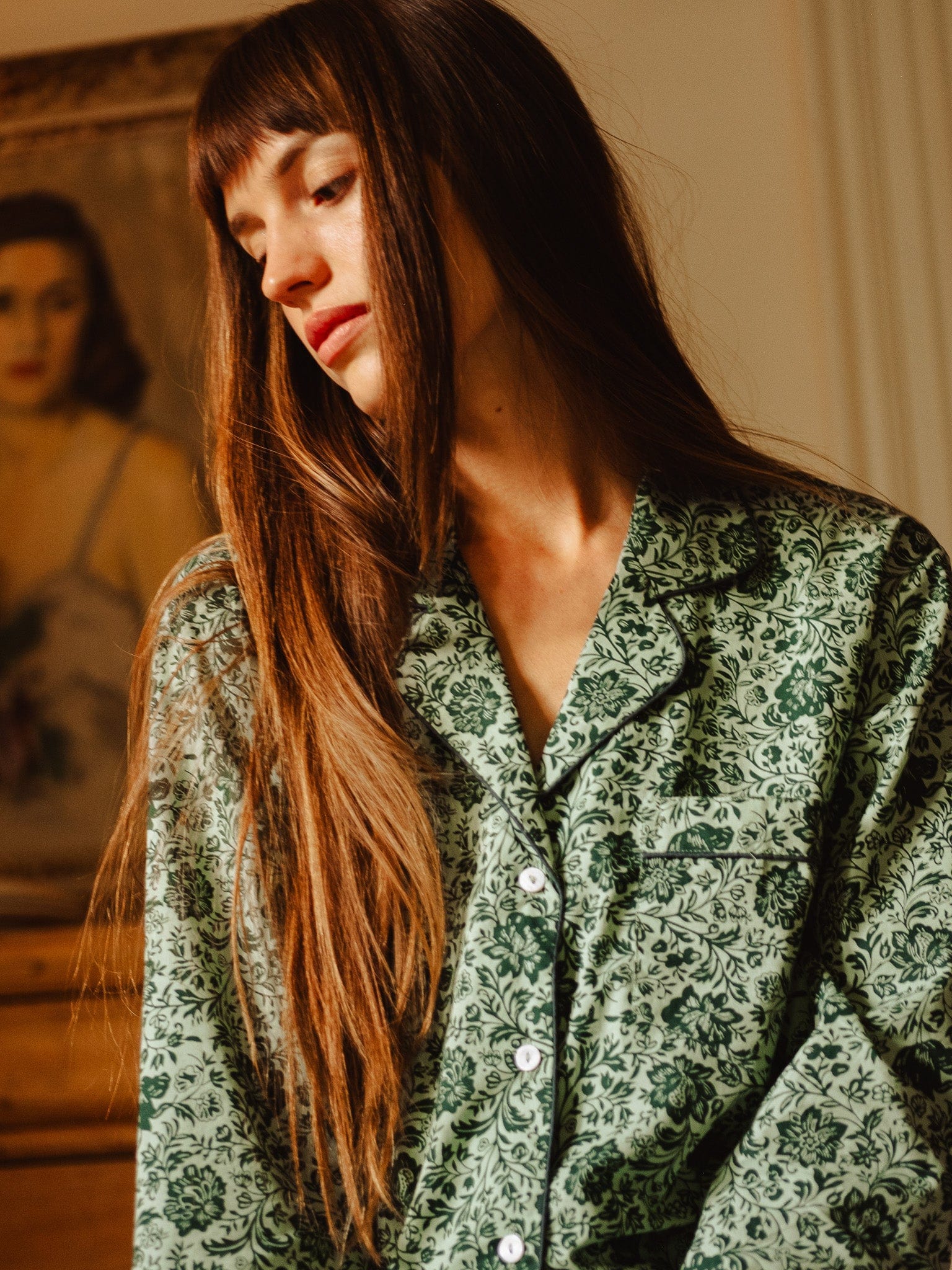 MILLE Clothing Iris Top in Jade Floral