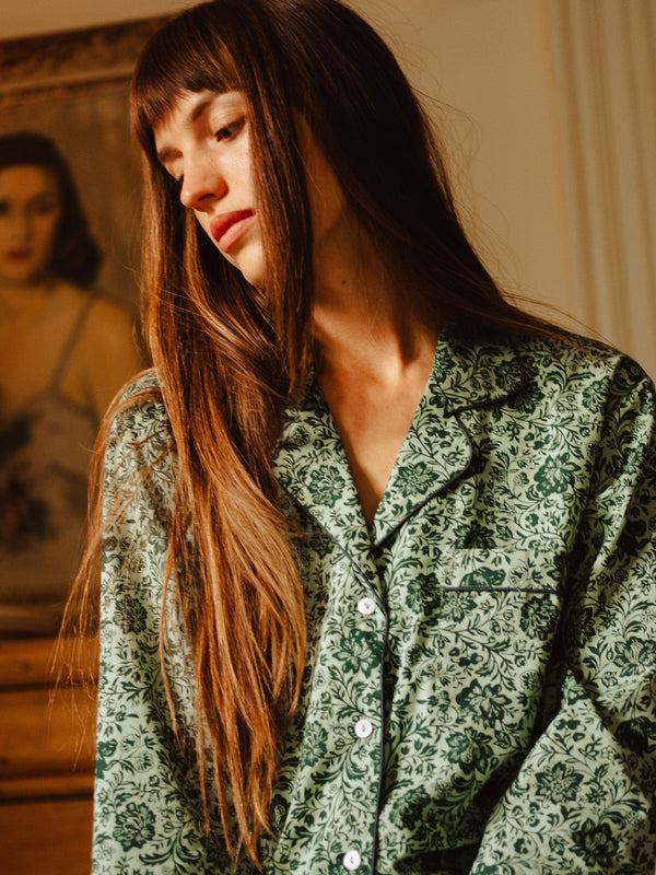 Iris Top in Jade Floral — view 9