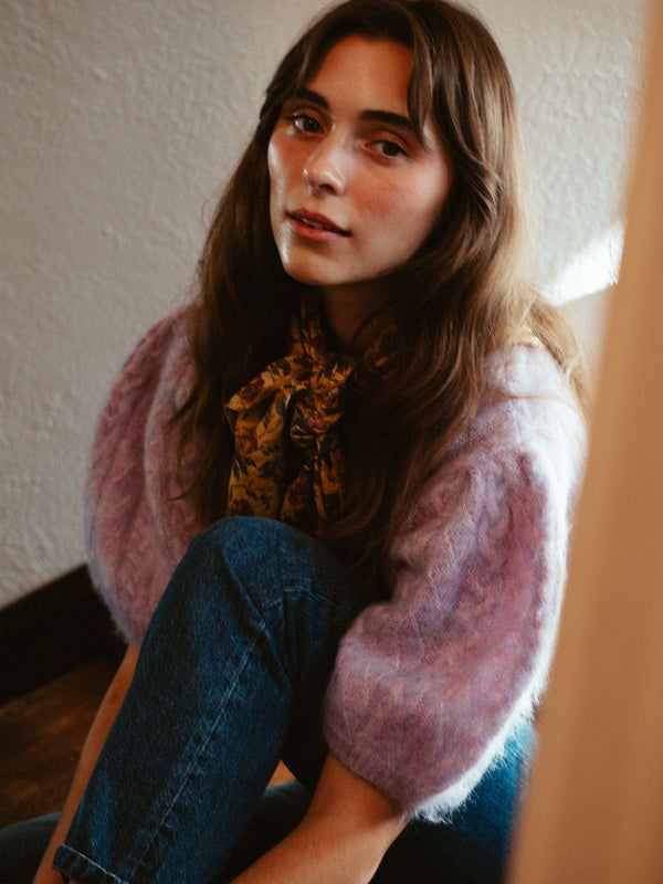 Isa Cardigan in Lilac — view 18