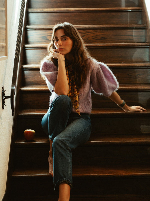 Isa Cardigan in Lilac — view 16