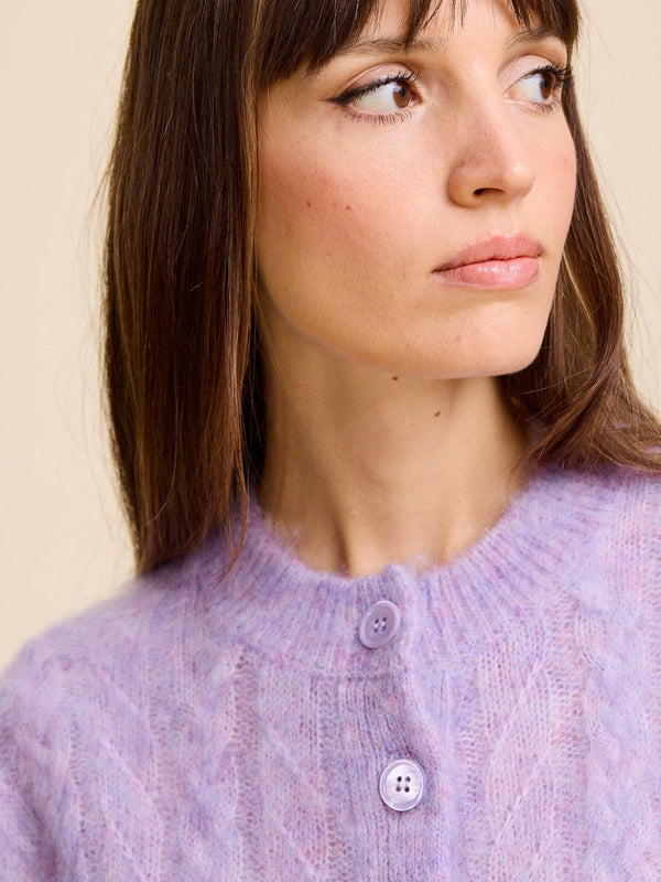 Isa Cardigan in Lilac — view 9