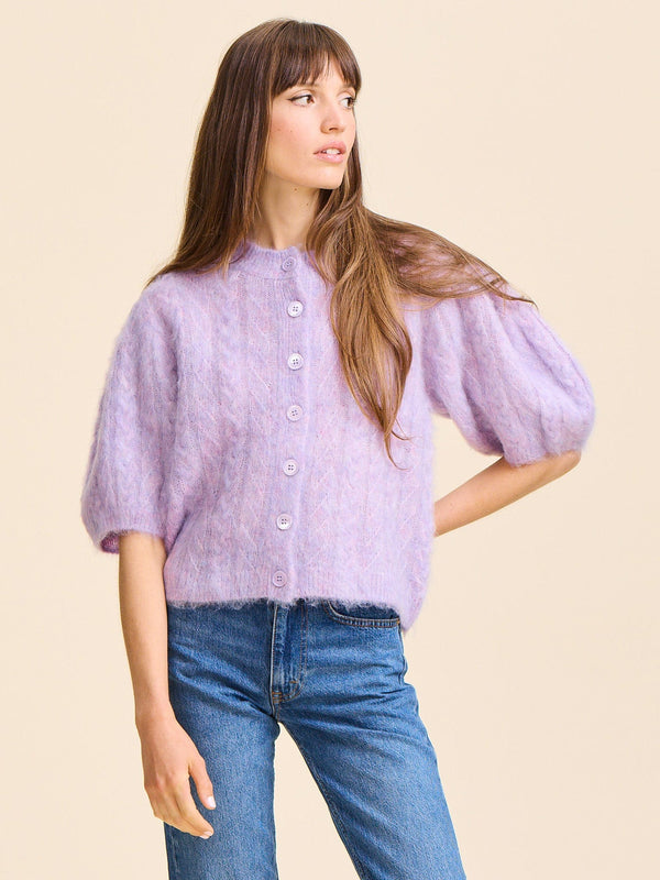 Isa Cardigan in Lilac — view 4