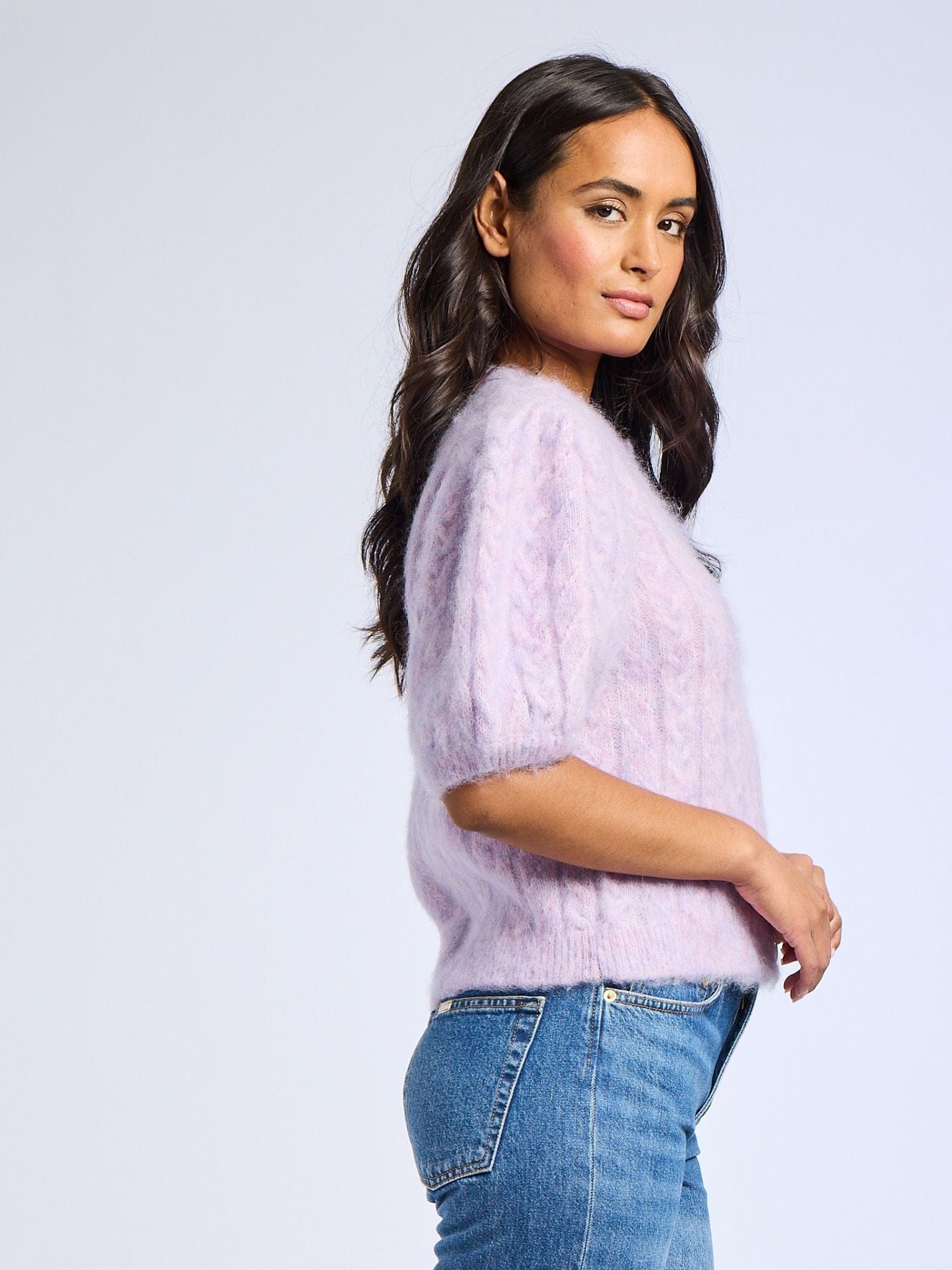 MILLE Clothing Isa Cardigan in Lilac