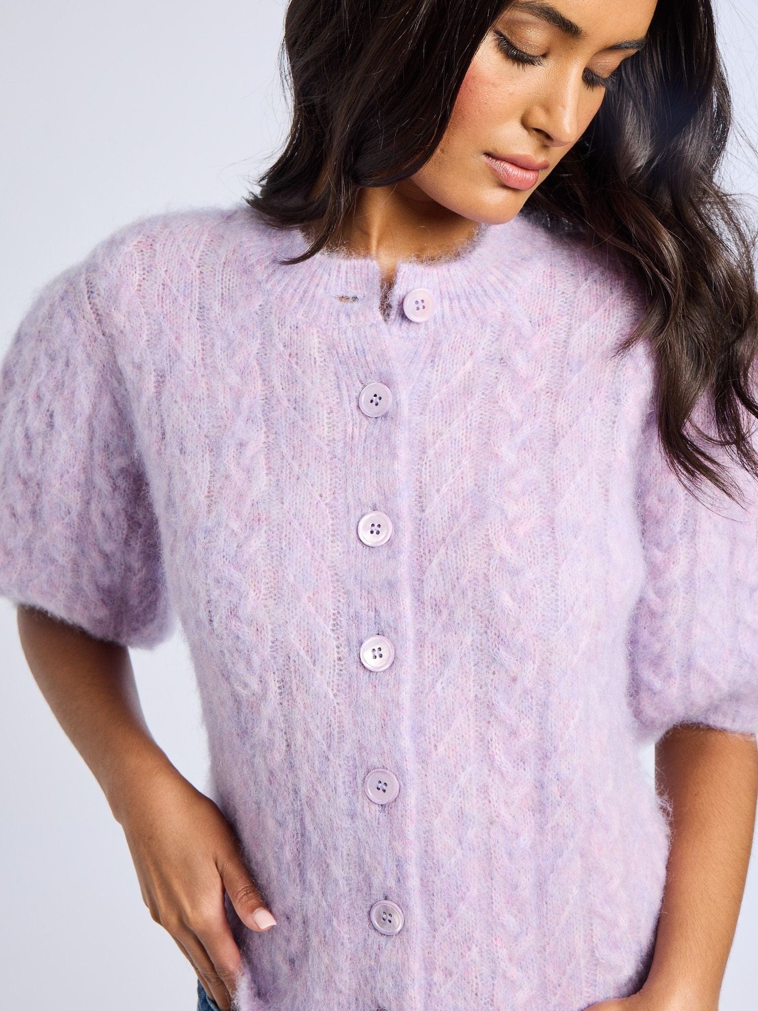 MILLE Clothing Isa Cardigan in Lilac