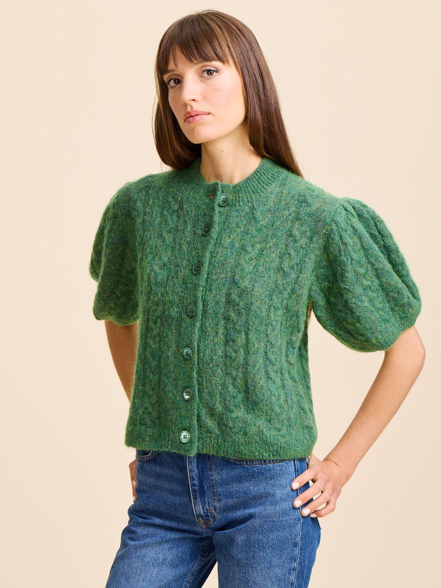 MILLE Clothing Isa Cardigan in Pine