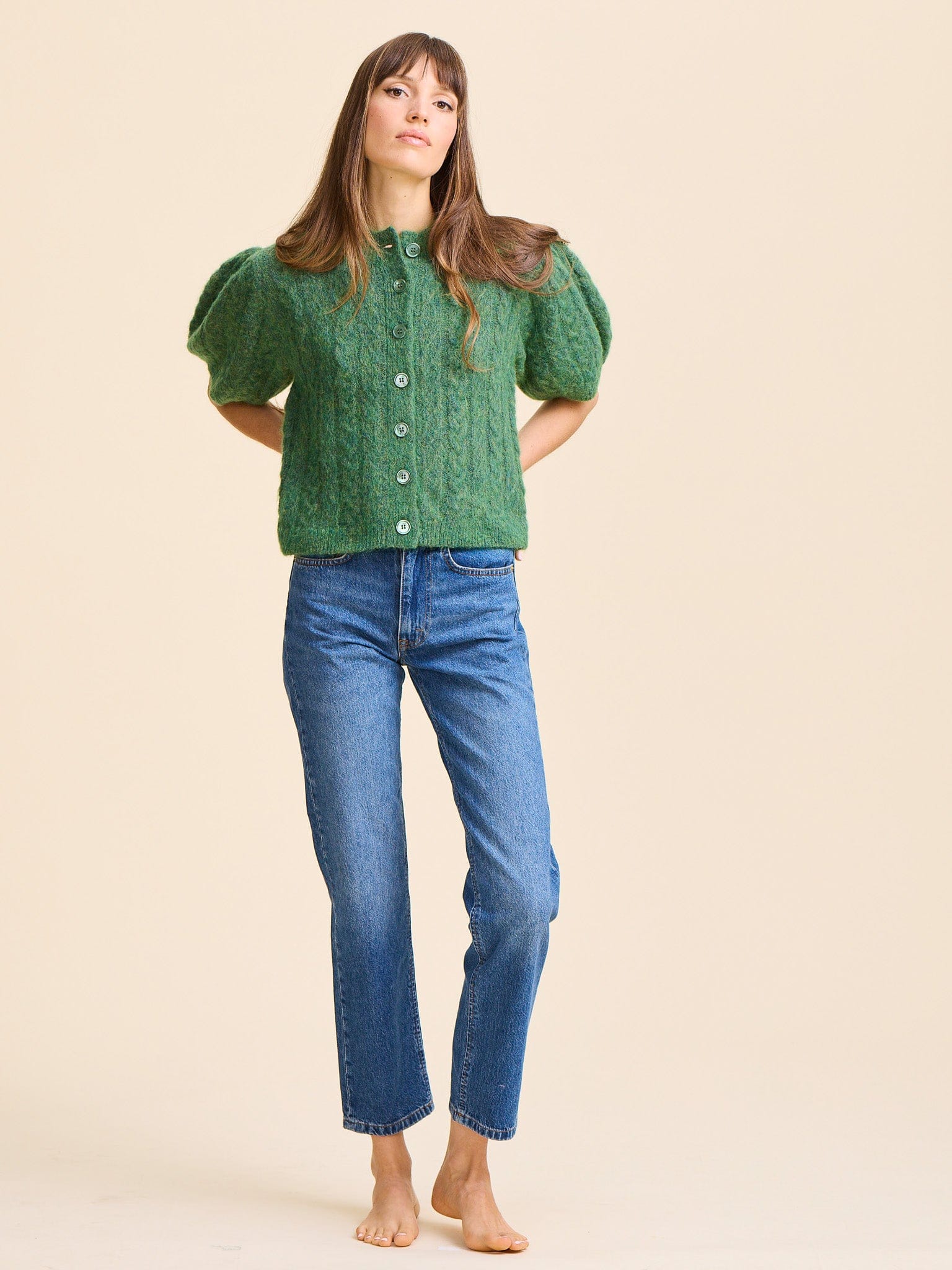 MILLE Clothing Isa Cardigan in Pine