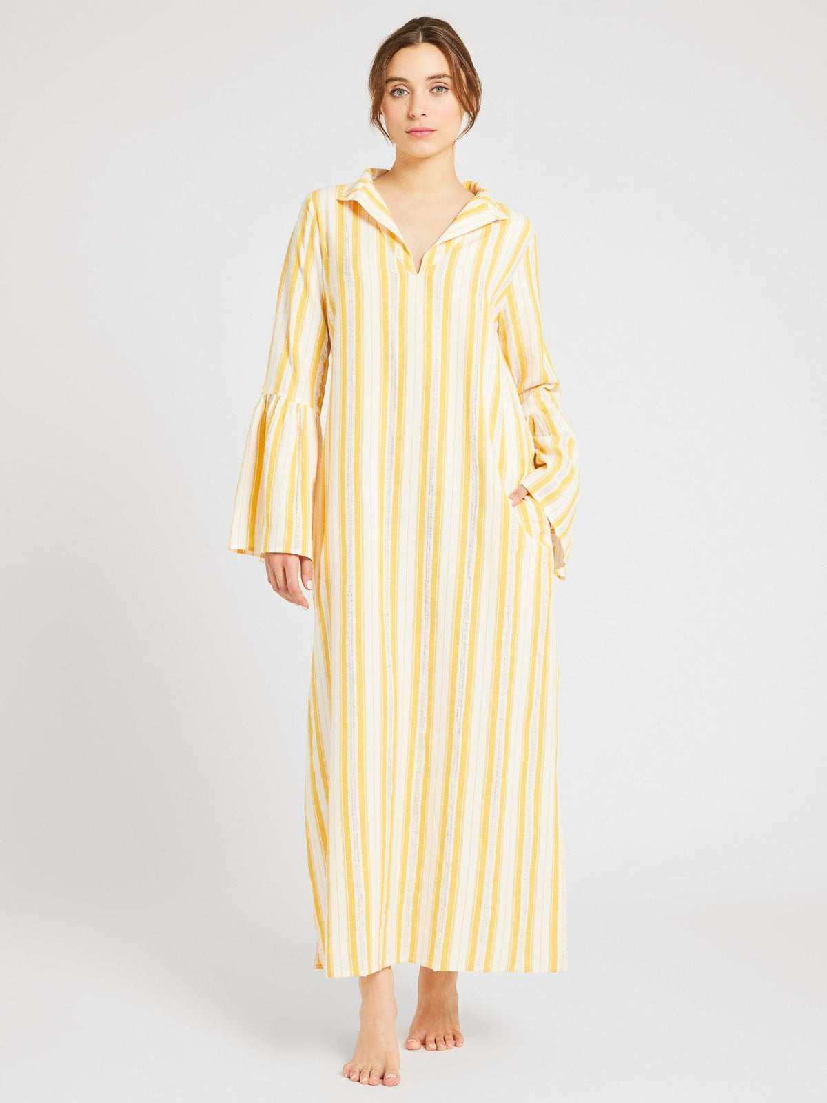 Jacqueline Dress in Citrus Stripe — The cloth