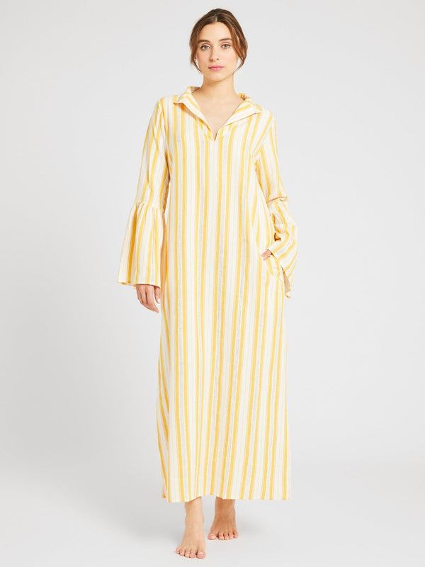 Jacqueline Dress in Citrus Stripe — view 2