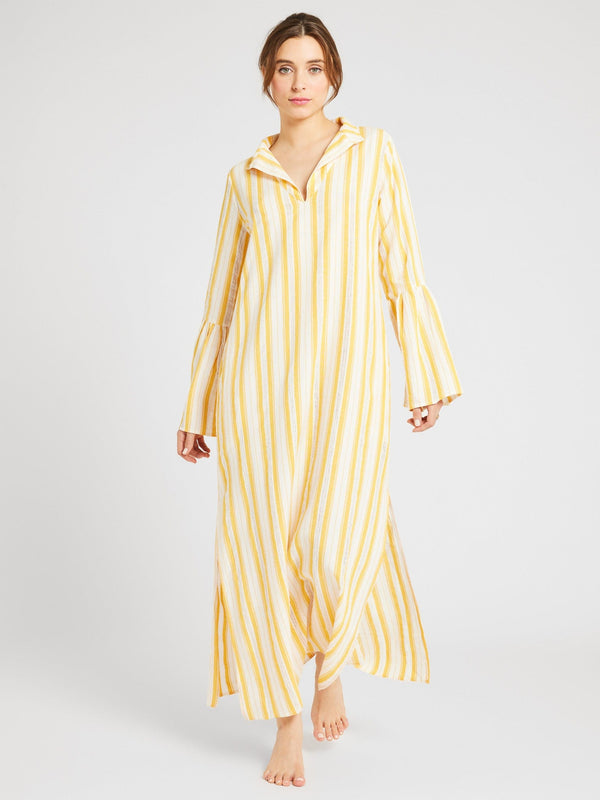 Jacqueline Dress in Citrus Stripe — view 3