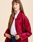 MILLE Clothing Jade Quilted Jacket in Claret
