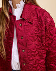 MILLE Clothing Jade Quilted Jacket in Claret