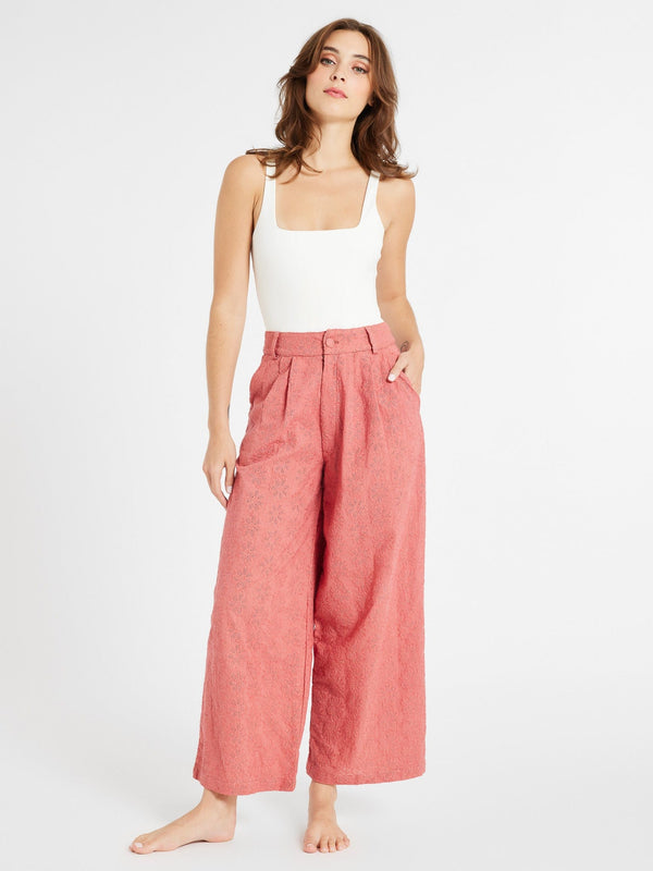 James Pant in Rosewood Eyelet — view 7