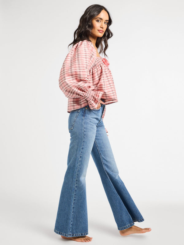 Jesse Top in Sugarplum Taffeta — view 4