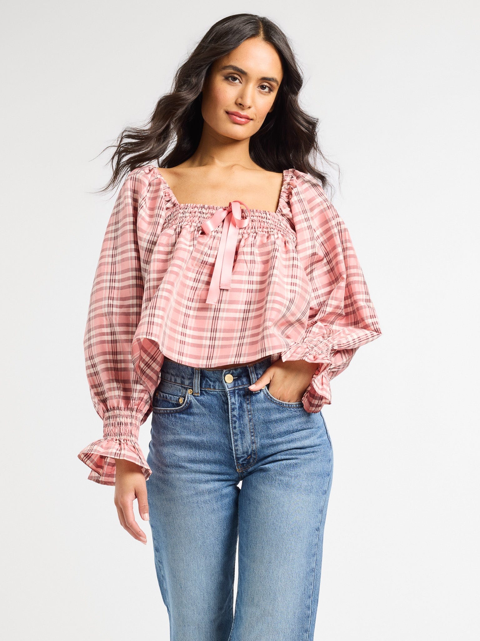 MILLE Clothing Jesse Top in Sugarplum Plaid