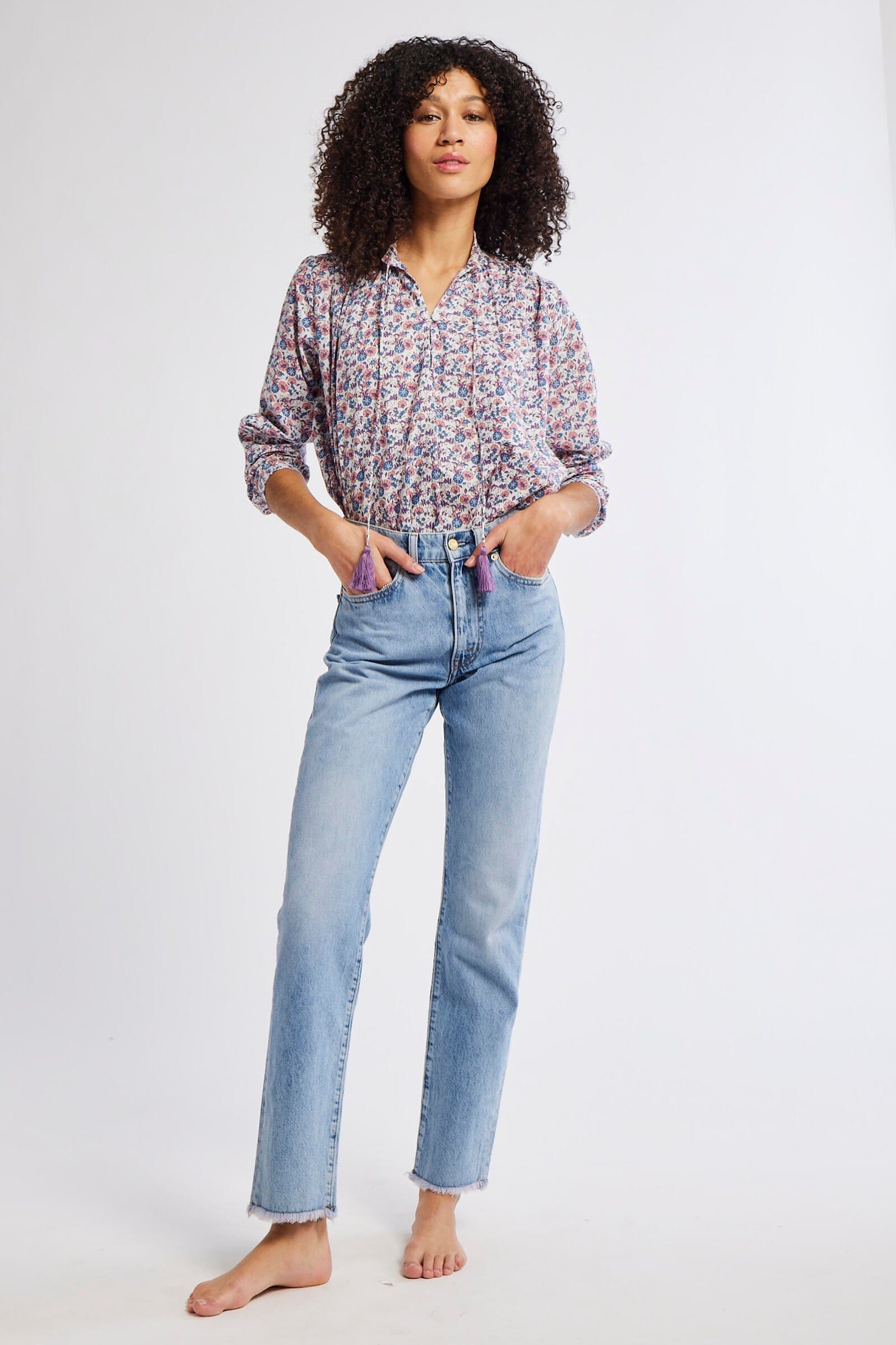 MILLE Clothing Joni Top in Bluebell