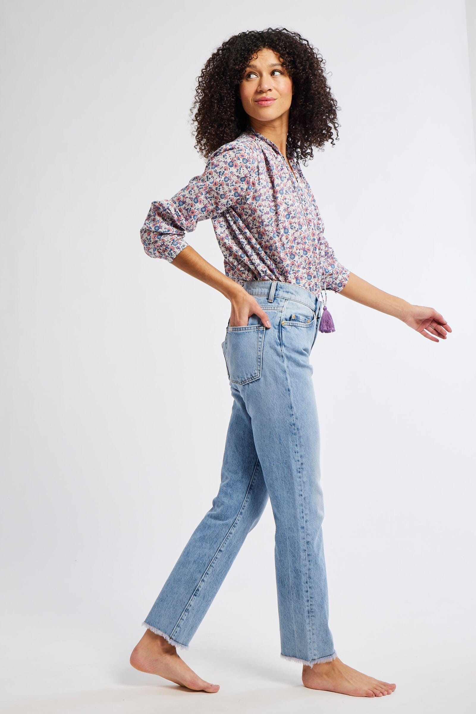 MILLE Clothing Joni Top in Bluebell