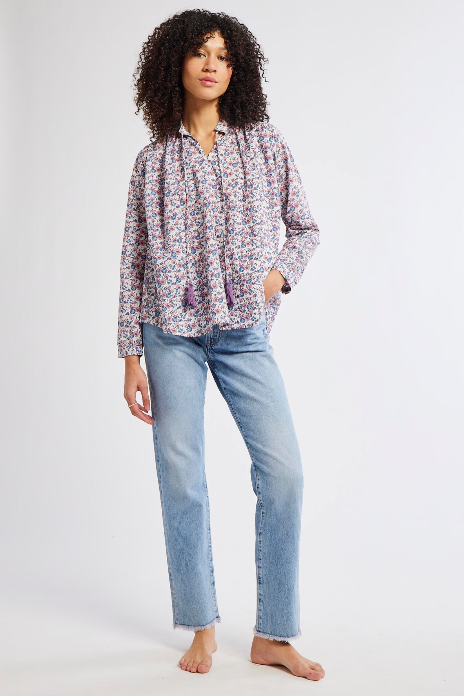 MILLE Clothing Joni Top in Bluebell