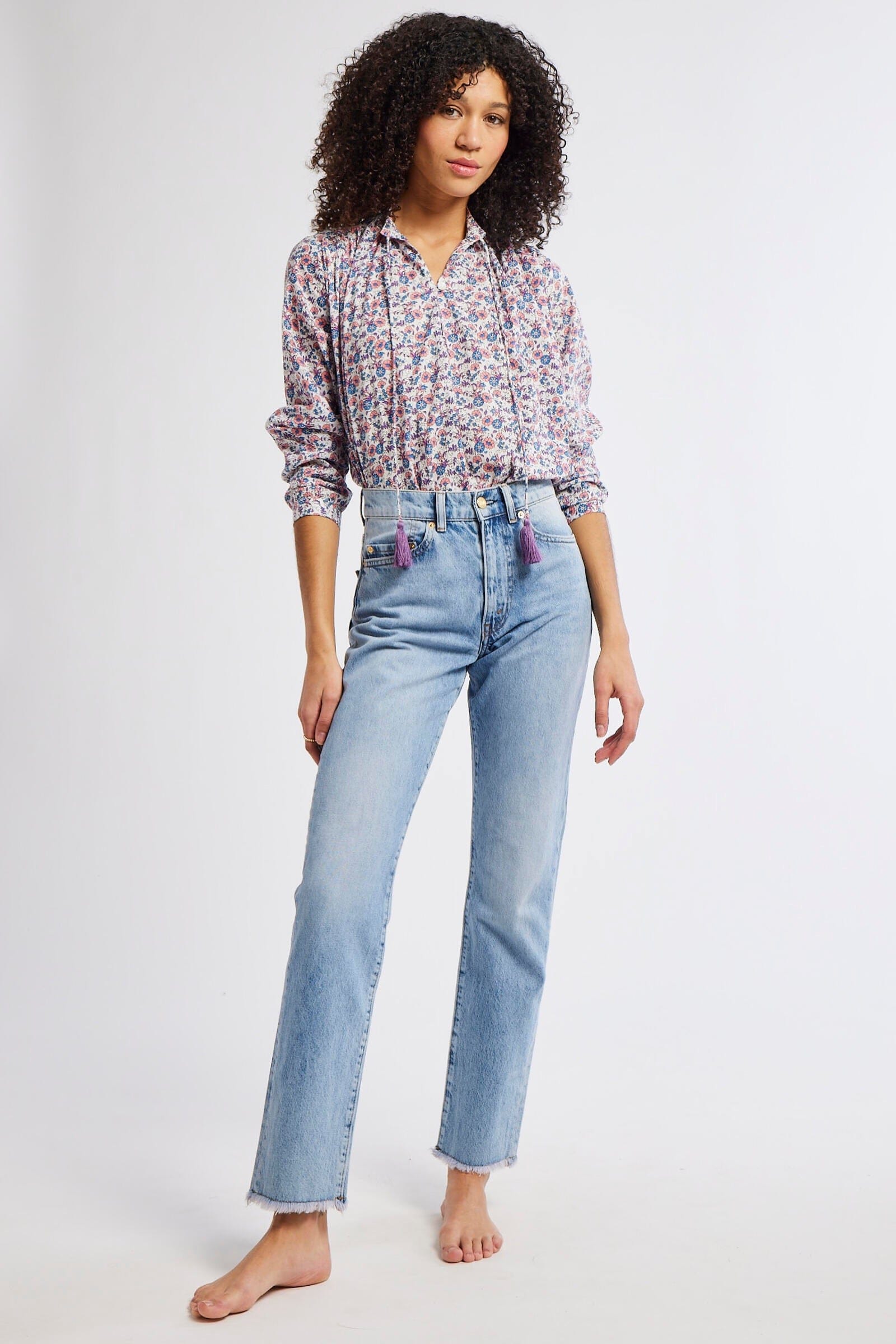 MILLE Clothing Joni Top in Bluebell