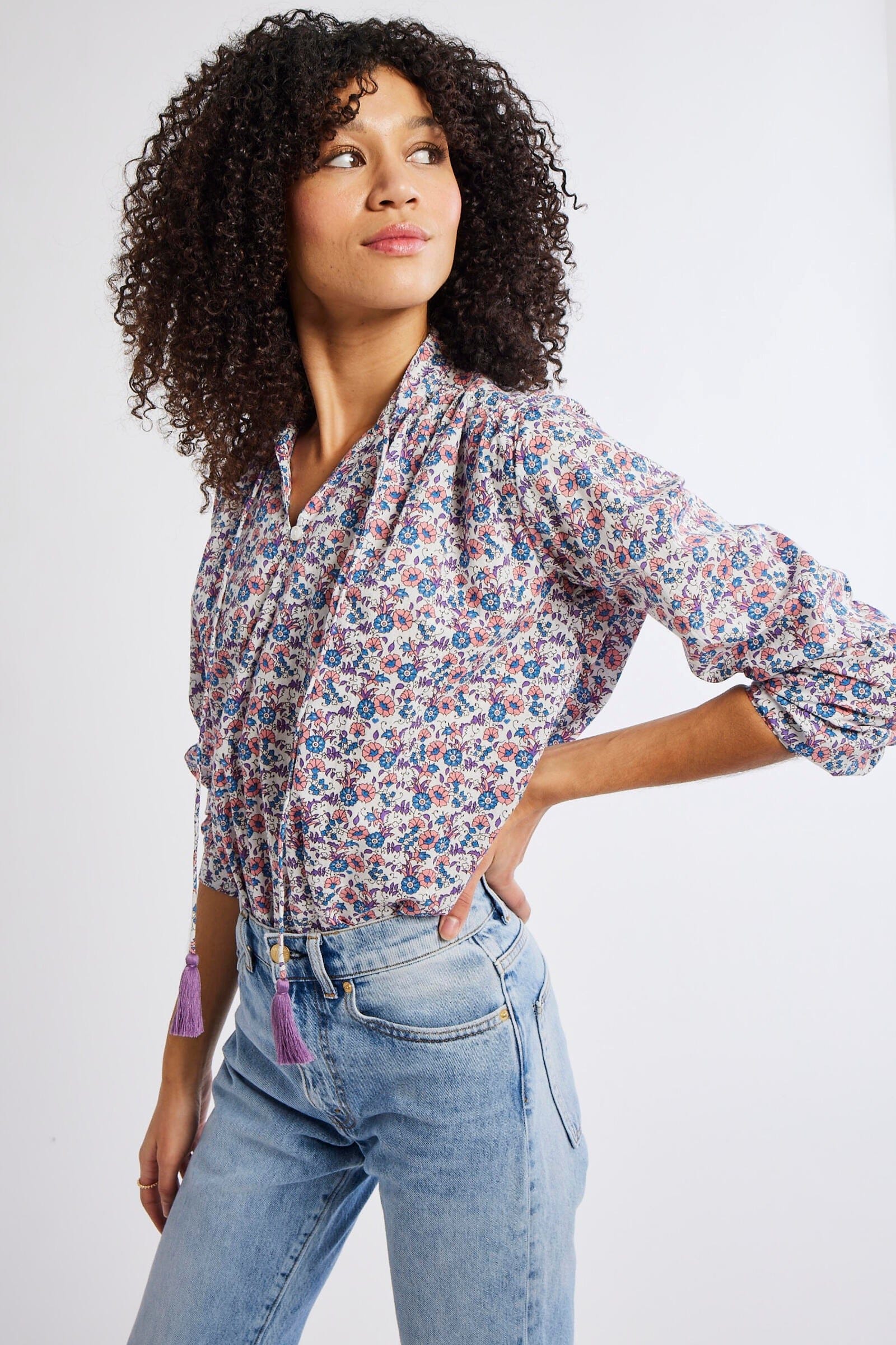 MILLE Clothing Joni Top in Bluebell