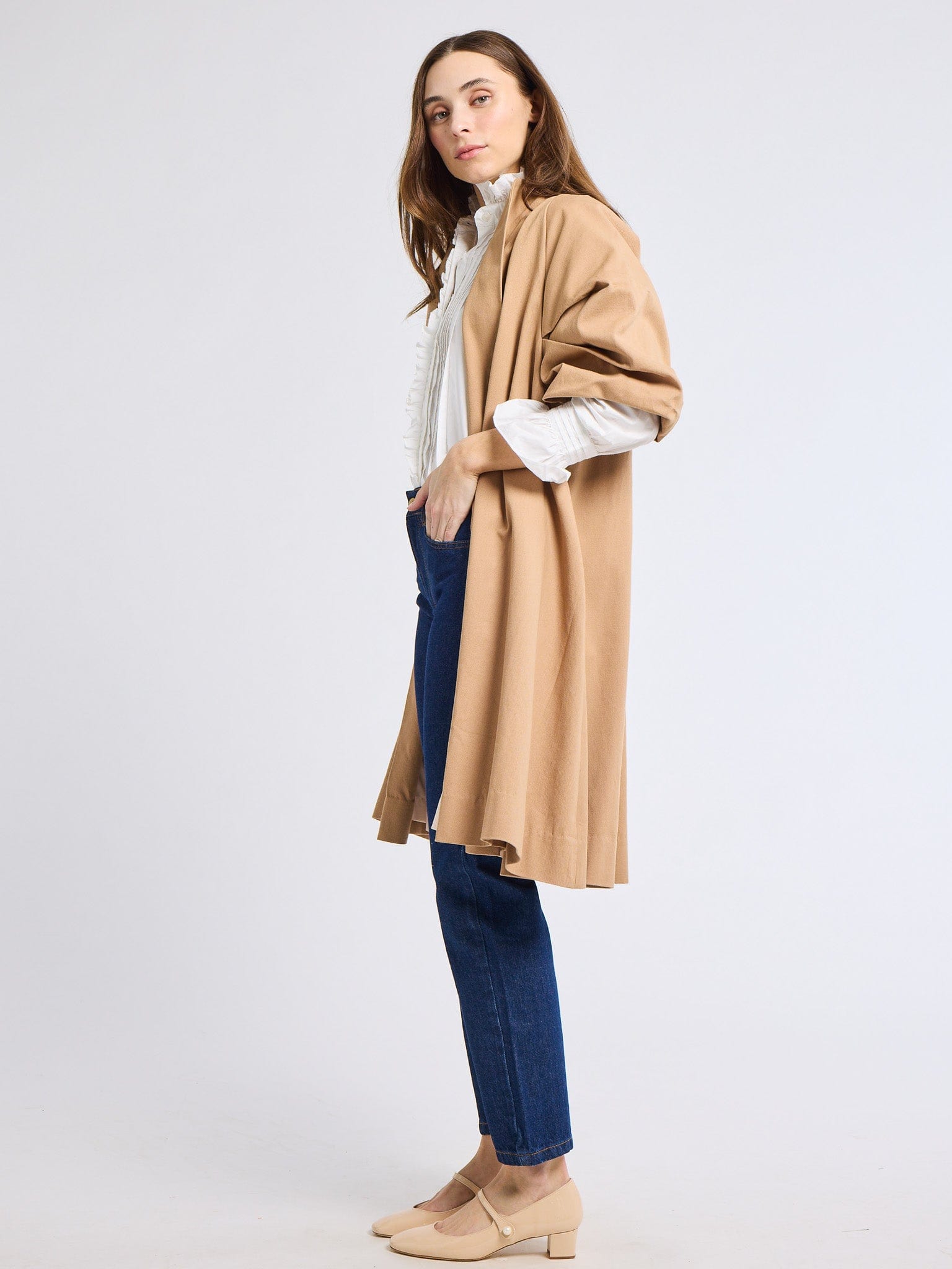 Josephine Coat in Almond – MILLE