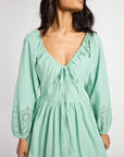 MILLE Clothing Juliette Dress in Pistachio Eyelet