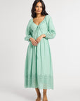 MILLE Clothing Juliette Dress in Pistachio Eyelet