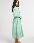 MILLE Clothing Juliette Dress in Pistachio Eyelet