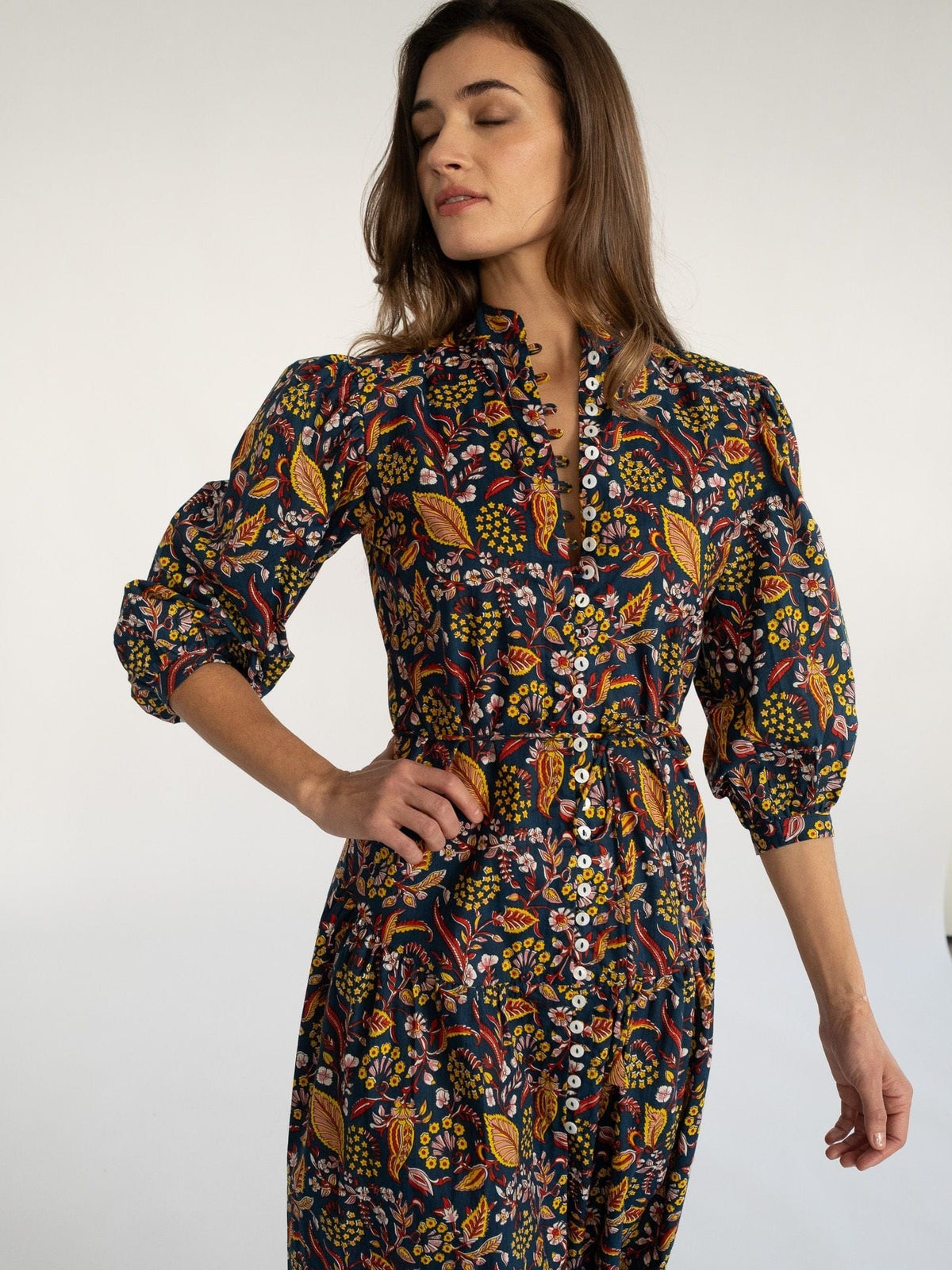 Allegra Dress in Star Floral — The cloth