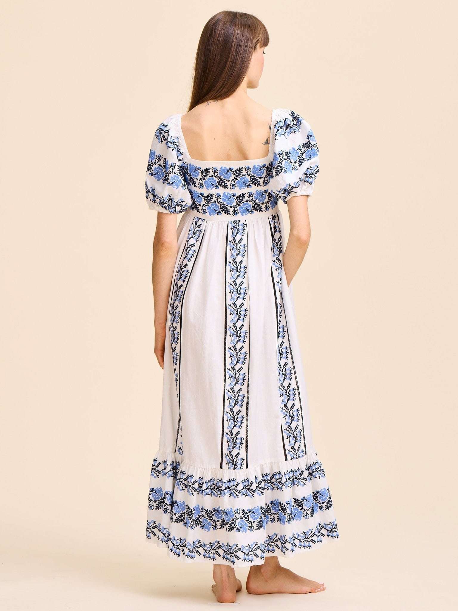 MILLE Clothing Kaiya Dress in Santorini Embroidery