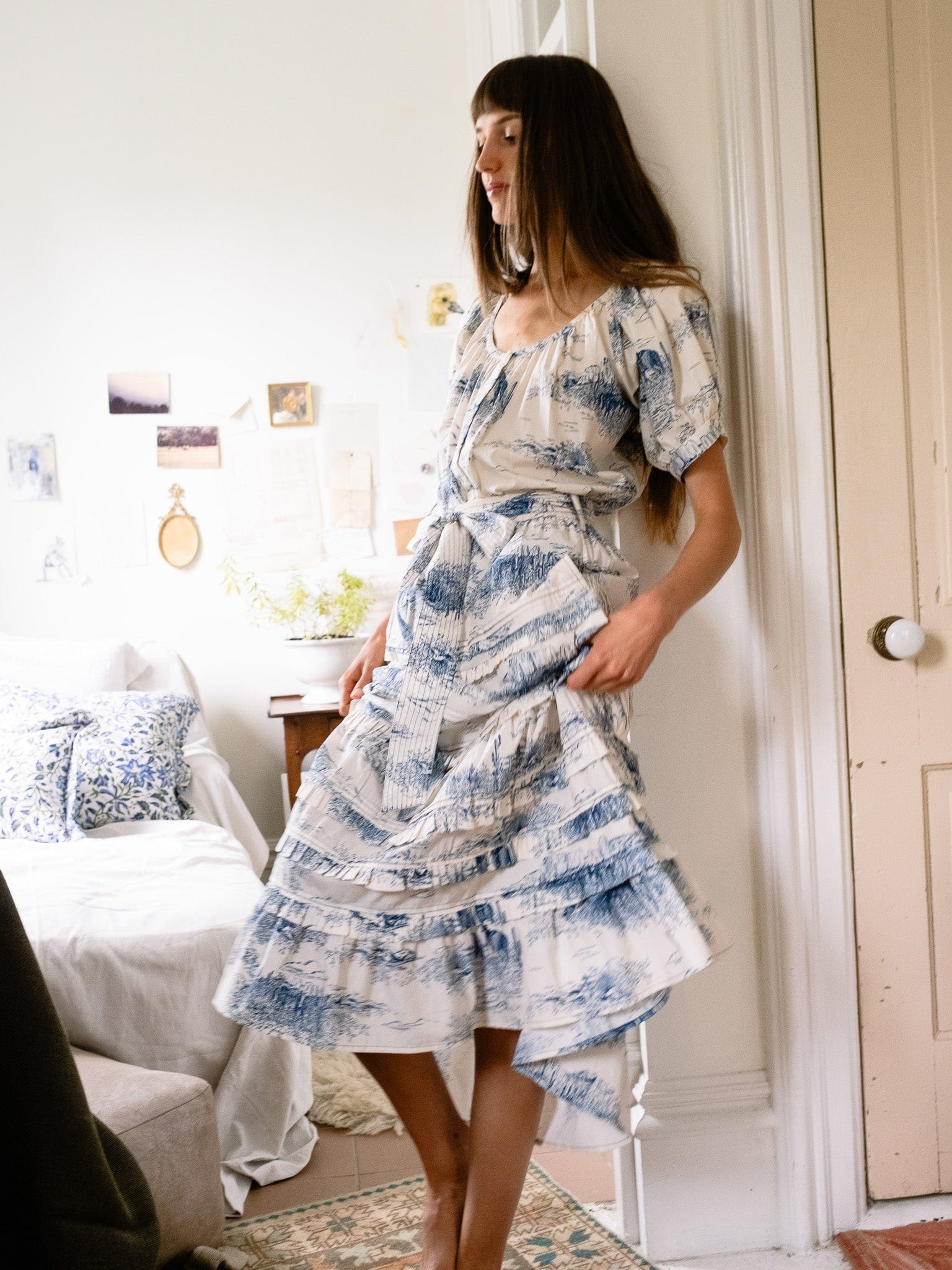 MILLE Clothing Kasia Skirt in Western Toile