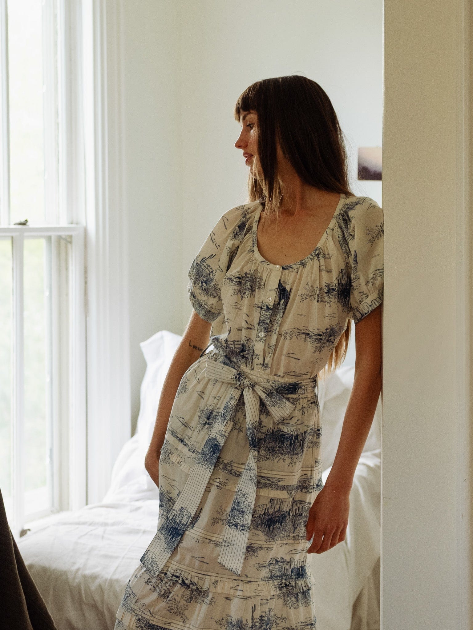 MILLE Clothing Kasia Skirt in Western Toile