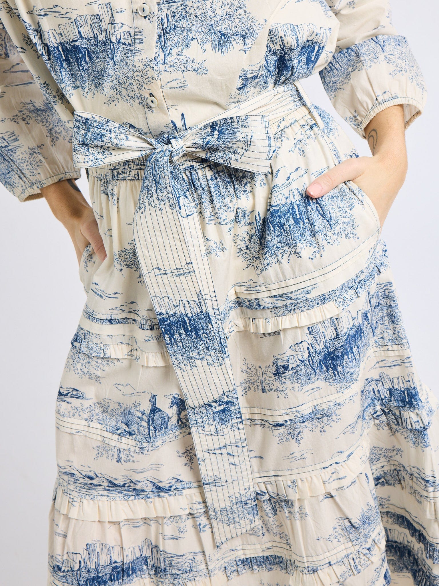 MILLE Clothing Kasia Skirt in Western Toile
