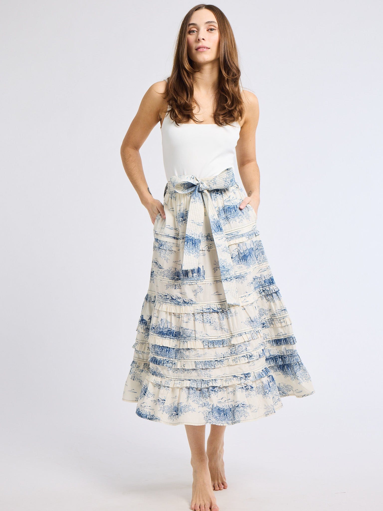 MILLE Clothing Kasia Skirt in Western Toile